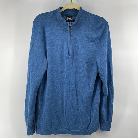 Jos. A Bank merino wool sweater Light weight Collection Modern Fit 1/4 Zip sz xl - Picture 6 of 10